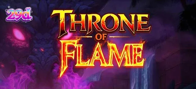 Cenário místico da Montanha dos Dragões no slot Thrown of Flame
