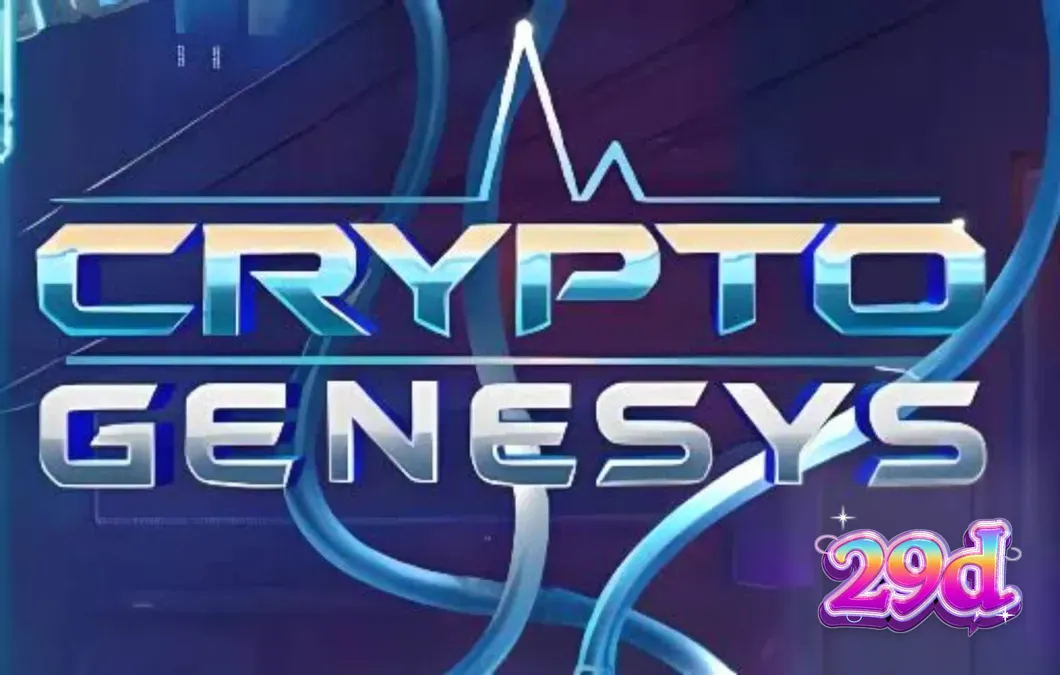 Interface neon do jogo de slot Crypto Genesys com tema cyberpunk
